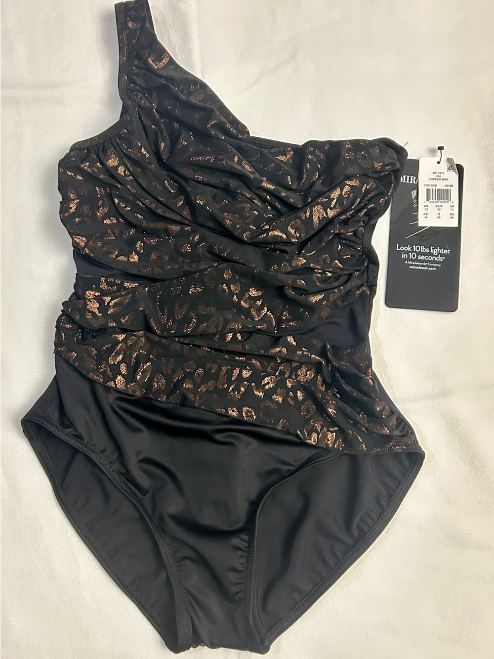 NWT Miraclesuit Jena Copper Brown SZ 12